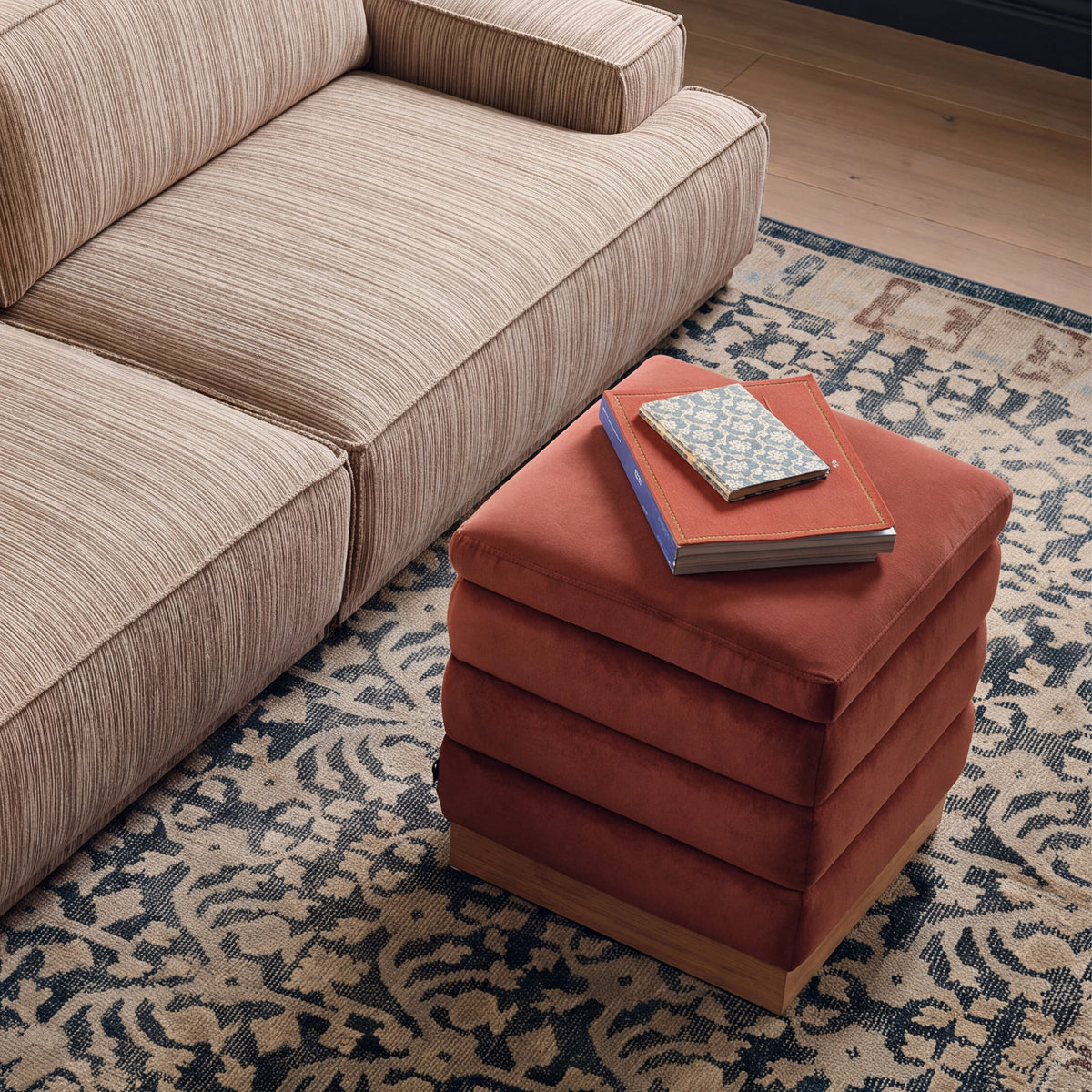 Seren Storage Ottoman - Kent Chocolate Liang & Eimil