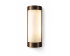 Vetra Brushed Bronze Wall Light with Natural Selenite Glass Shade by Liang & Eimil