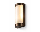 Vetra Brushed Bronze Wall Light with Natural Selenite Glass Shade by Liang & Eimil
