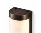 Vetra Brushed Bronze Wall Light with Natural Selenite Glass Shade by Liang & Eimil
