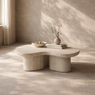 Lilac Faux Travertine Coffee Table by Tommy Franks