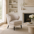 Lindsay Occasional Chair Limestone Velvet Upholstery Liang & Eimil