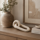 Link II Sculpture - White Ceramic by Liang & Eimil