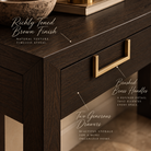 Lucca Brown & Brass Console Table Berkeley Designs