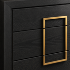 Lucca Brown & Brushed Brass 3 Drawer Chest by Berkeley Designs