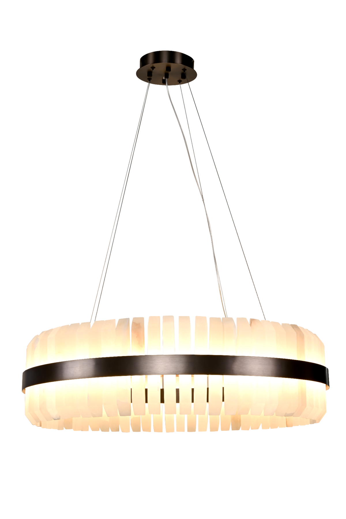 Lunara Bronze & Alabaster Pendant 80cm by Decorum Collection