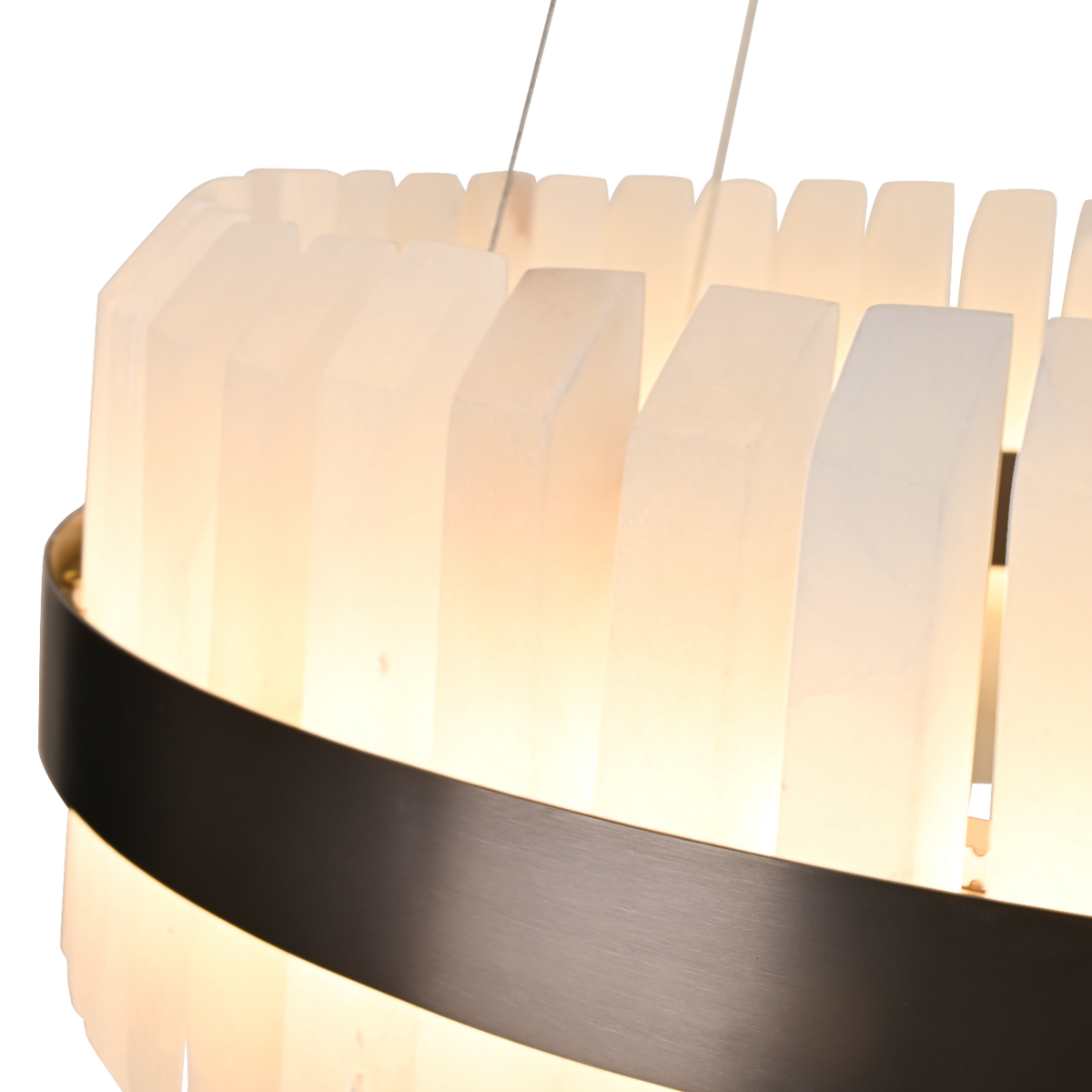 Lunara Bronze & Alabaster Pendant 65cm by Decorum Collection