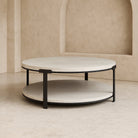 Alcana Coffee Table - Cloud Stained Oak and Black Textured Metal Liang & Eimil