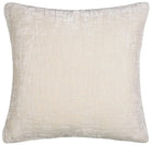 Bergen Cut Velvet Abstract Squares Cushion - Ivory Malini
