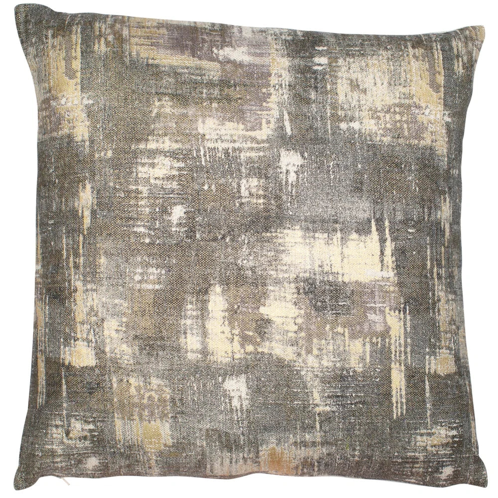 Ro Linen Mix Cushion 50X50cm - Grey & Gold Malini