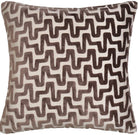 Summit Chocolate Cut Velvet Cushion Malini