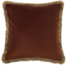 Verona Double Sided Fringe Edge Cushion 55cm - Chocolate Brown Malini