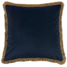 Verona Double Sided Fringe Edge Cushion 55cm - Navy Malini