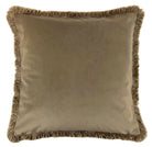 Verona Double Sided Fringe Edge Cushion 55cm - Taupe Malini
