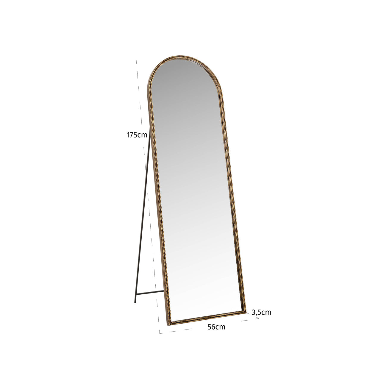 Laurine Gold Arch Floor Mirror by Richmond Interiors