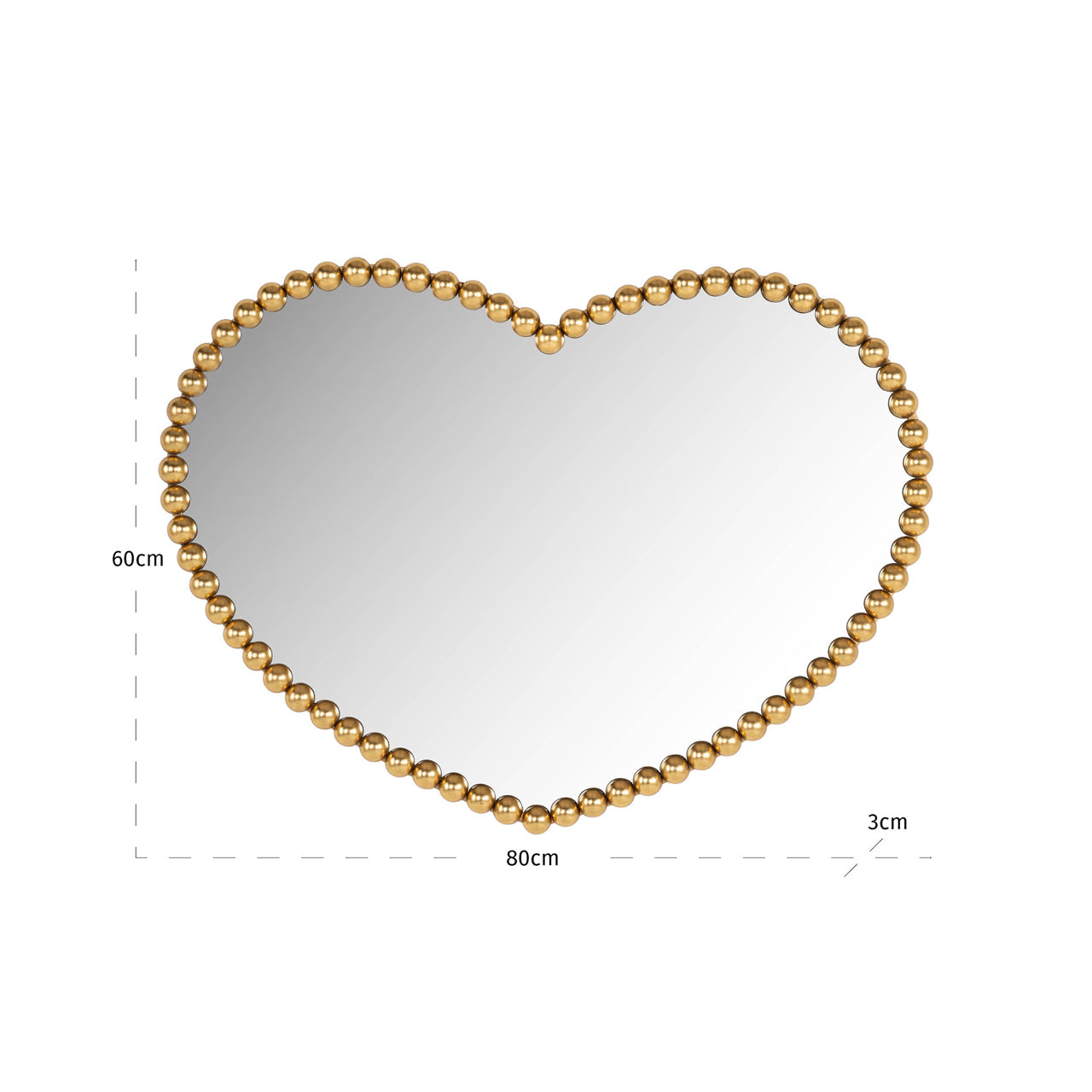 Lovely Gold Heart Bobble Mirror by Richmond Interiors