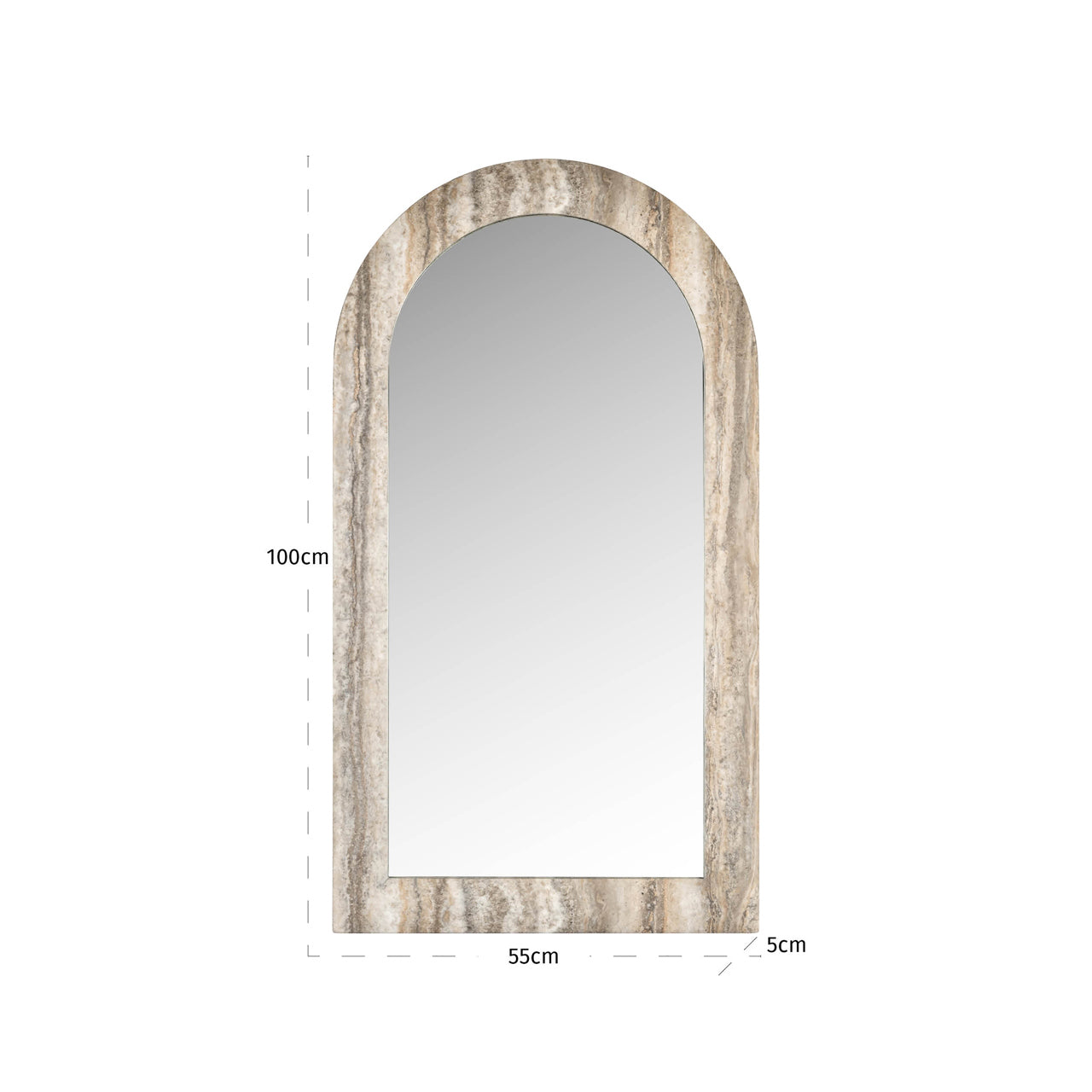 Calvo Grey Faux Travertine Mirror by Richmond Interiors