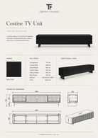 Costine Smoke Oak Media TV Cabinet Unit 200cm by Tommy Franks