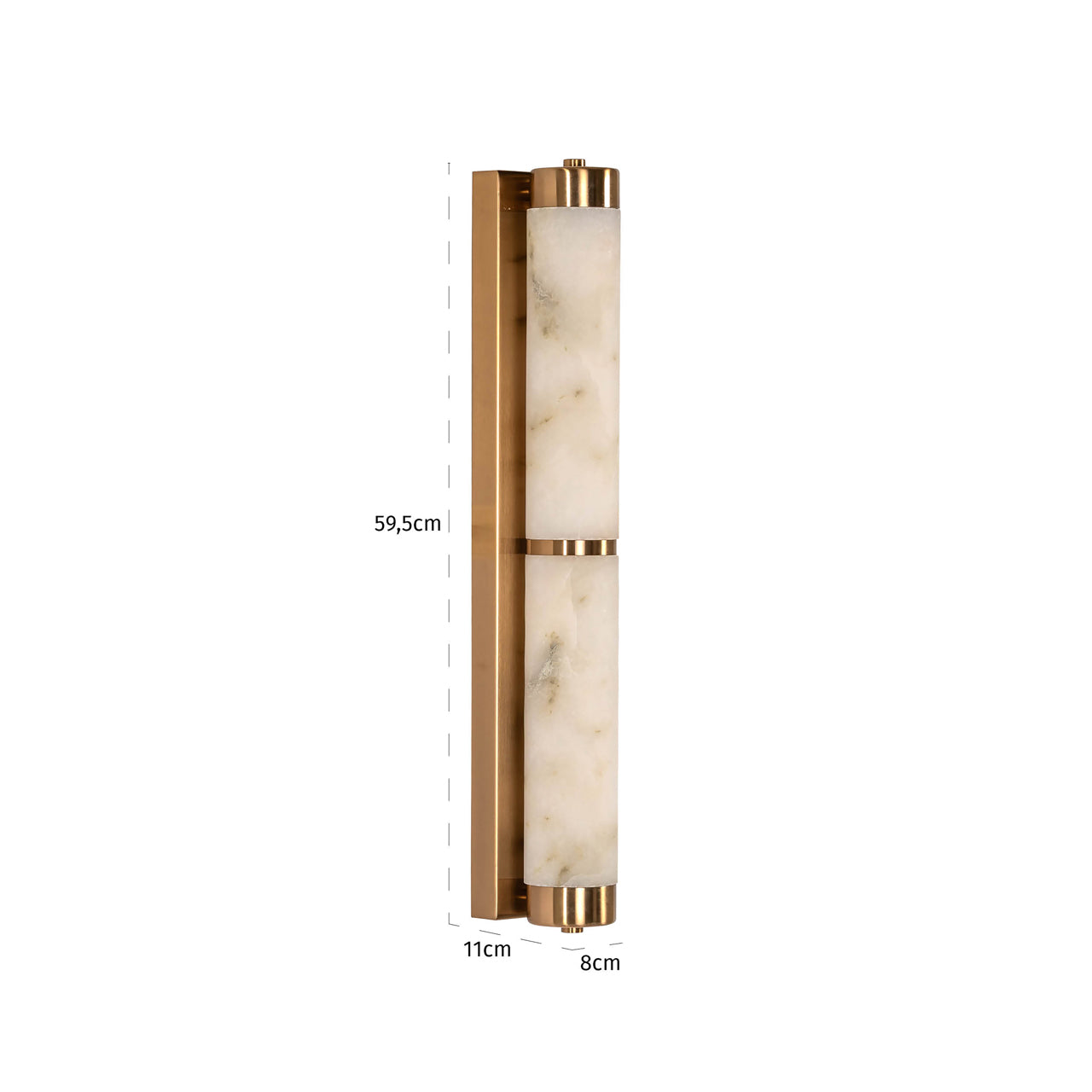 Lycke Gold & Alabaster Long Wall Light by Richmond Interiors