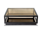 Mali Coffee Table - Antique Bronze and Tinted Glass