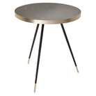 Zeus Brass & Marble Top Side Table - 60cm by RV Astley