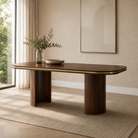 Malibu Walnut Wood Dining Table by Berkeley Designs