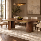Malibu Dining Table in Natrual Walnut and Brass - 240 cm Berkeley Designs