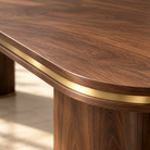 Malibu Dining Table in Natrual Walnut and Brass - 240 cm Berkeley Designs