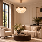 Mayfair Bronze 6 Light Alabaster Pendant Light 60cm by Decorum Collection