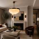 Mayfair Bronze & Alabaster Pendant 60cm by Luxe Collection