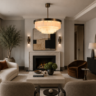 Mayfair Bronze & Alabaster Pendant 60cm by Luxe Collection