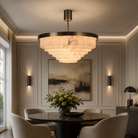 Mayfair Bronze & Alabaster Pendant 80cm by Luxe Collection
