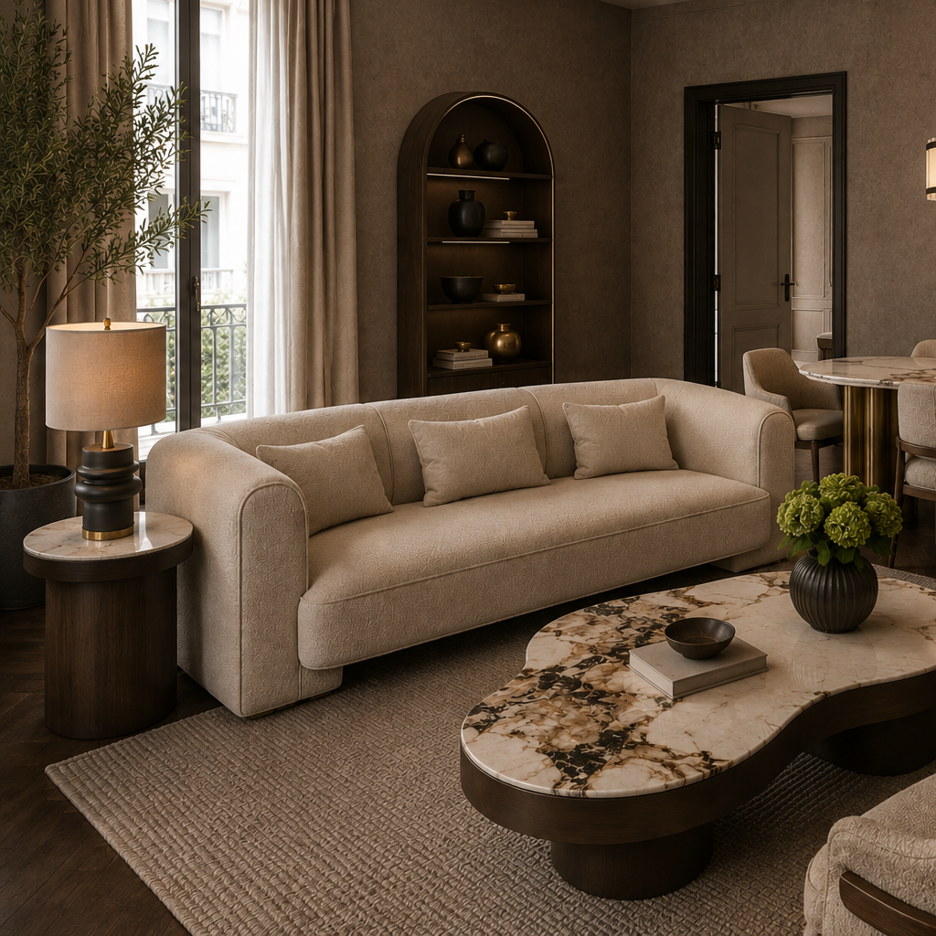 Mitho 3 Seater Boucle Sand II Fabric Sofa by Liang & Eimil