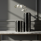 Mora Vase Small - Black and Silver Ceramic Liang & Eimil
