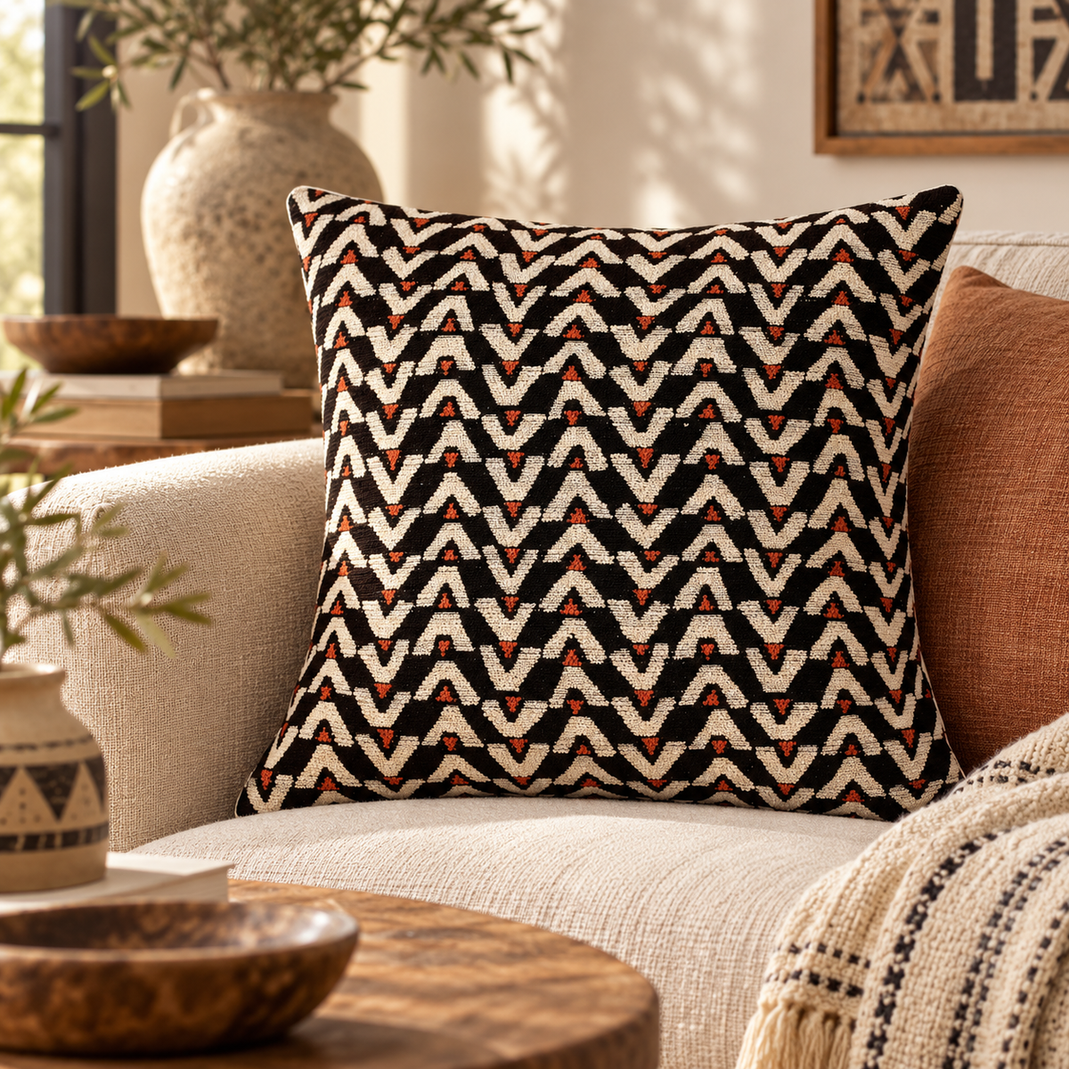 Mudgee Tribal Jacquard Cushion 50X50cm Malini