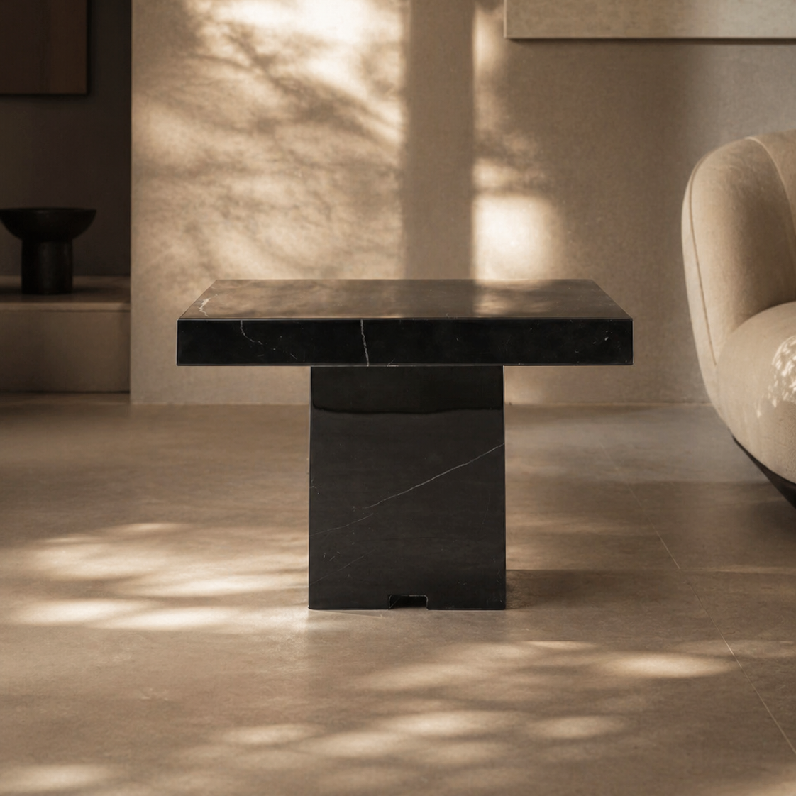 Noche Marble Side Table by Tommy Franks