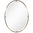Gordone Dark Antique Brass Finish Oval Mirror by RV Astley