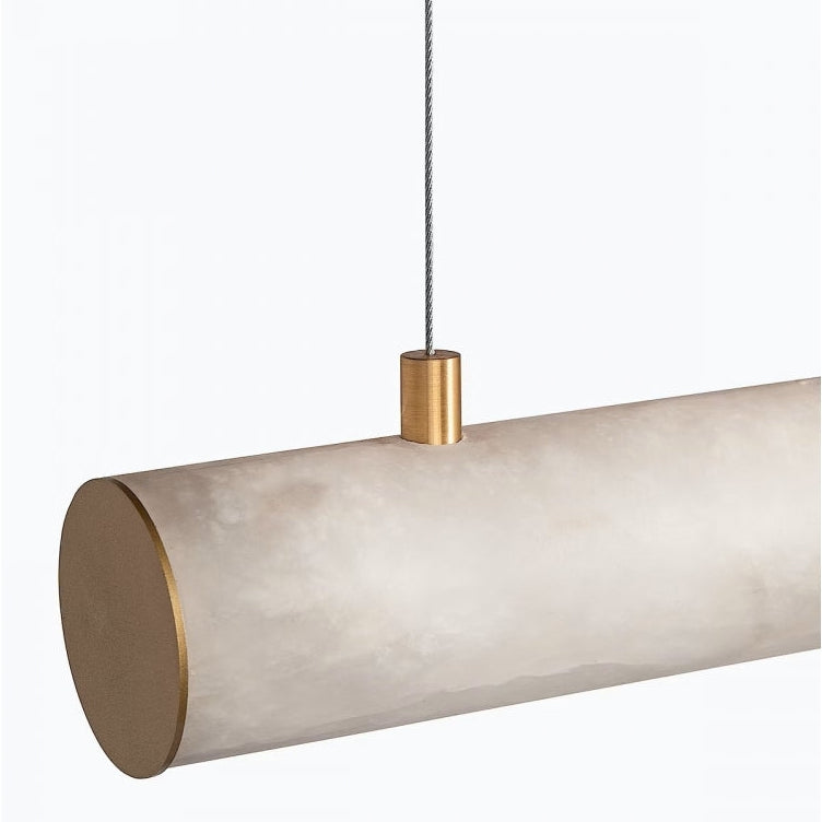Nula Satin Brass Horizontal Pendant Light by Heathfield & Co