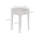 Radford Bedside Table - Grey by D.I. Designs