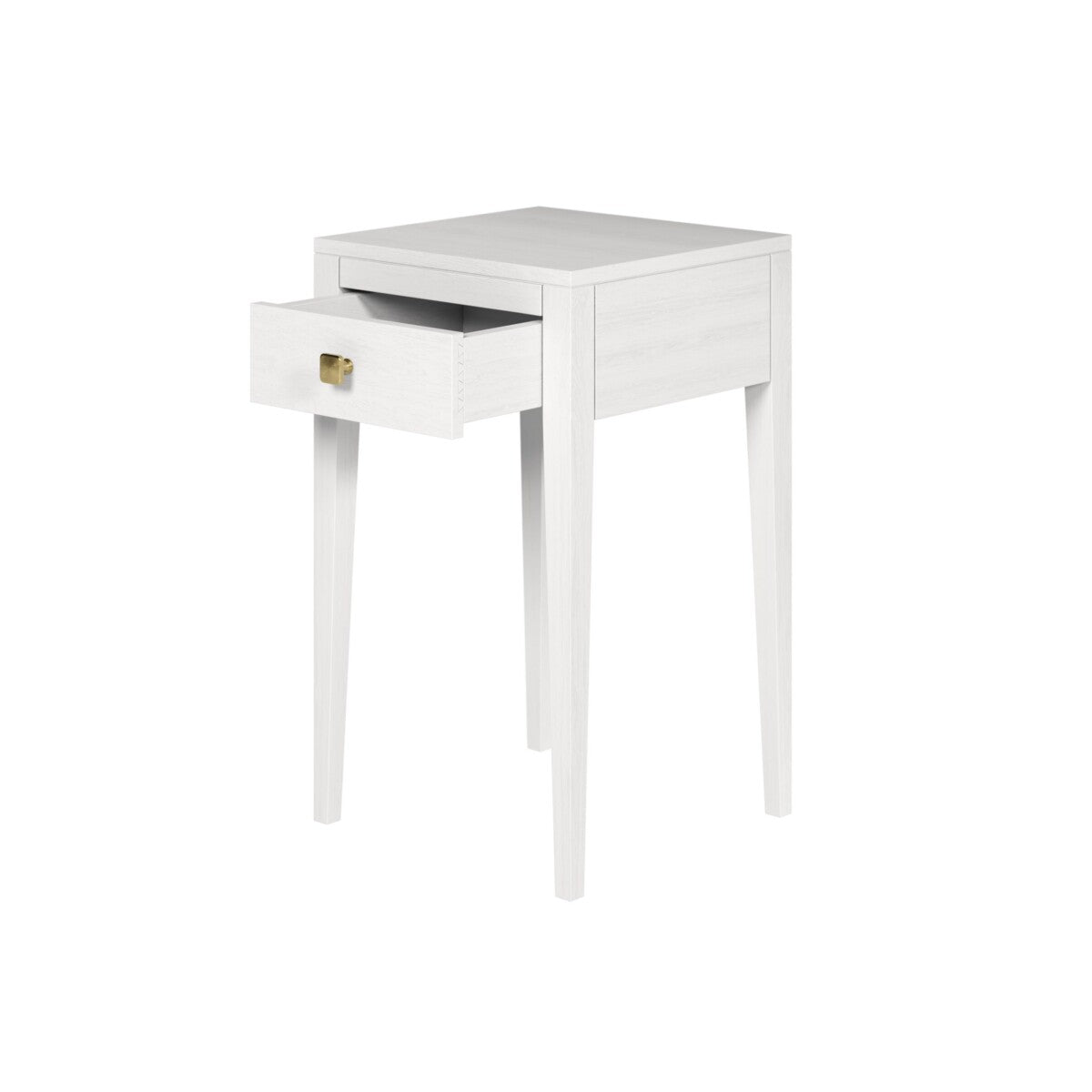 Radford 1 Drawer Bedside Table - White by D.I. Designs