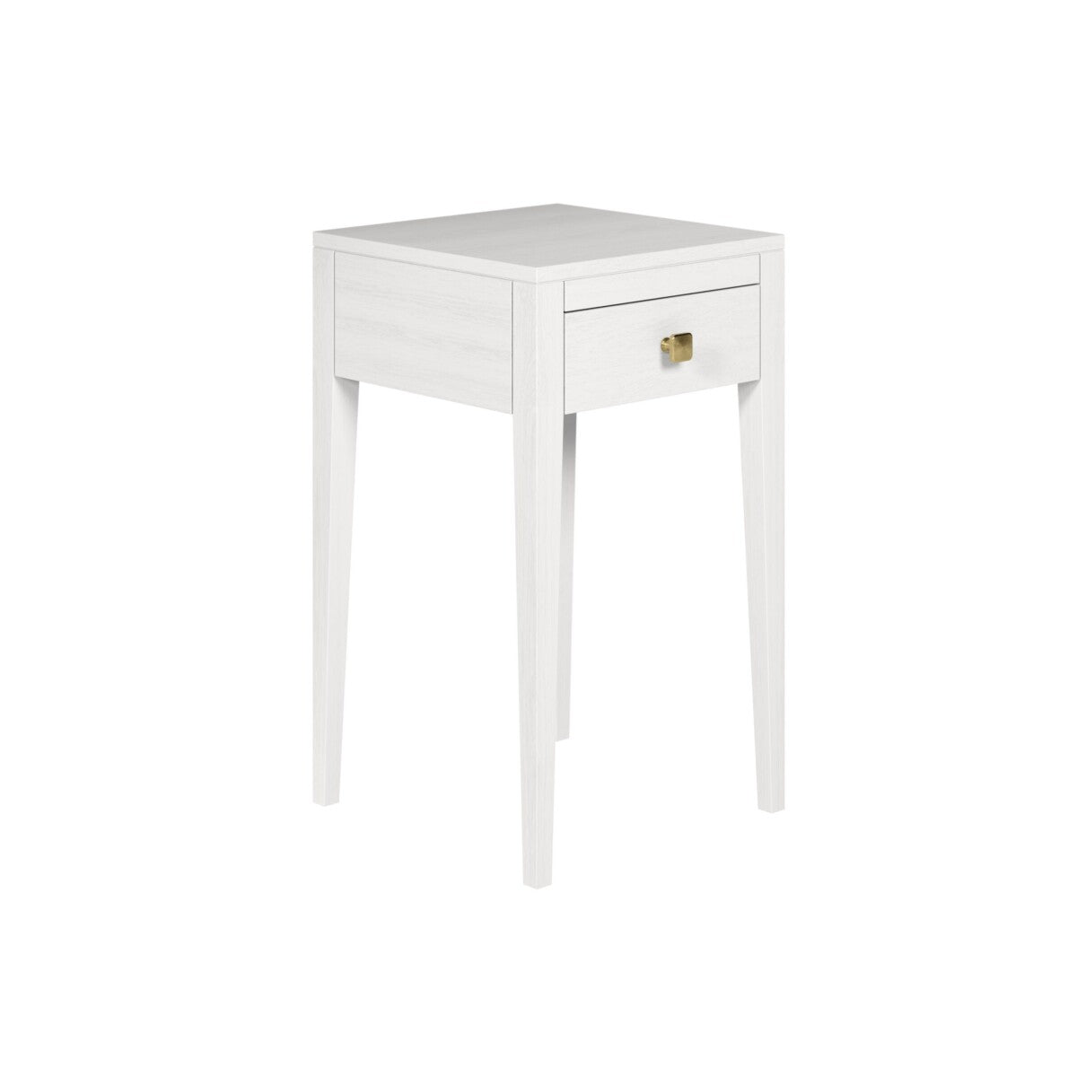 Radford 1 Drawer Bedside Table - White by D.I. Designs