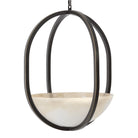 Chandelier Scapa bronze highlight finish alabaster by Eichholtz