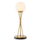 CDJ Table Lamp Izzy antique brass finish alabaster by Eichholtz