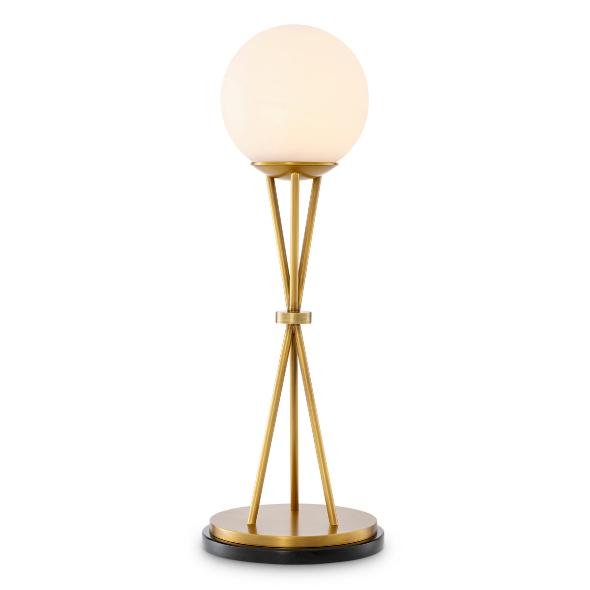 CDJ Table Lamp Izzy antique brass finish alabaster by Eichholtz