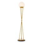 CDJ Floor Lamp Izzy antique brass finish alabaster by Eichholtz