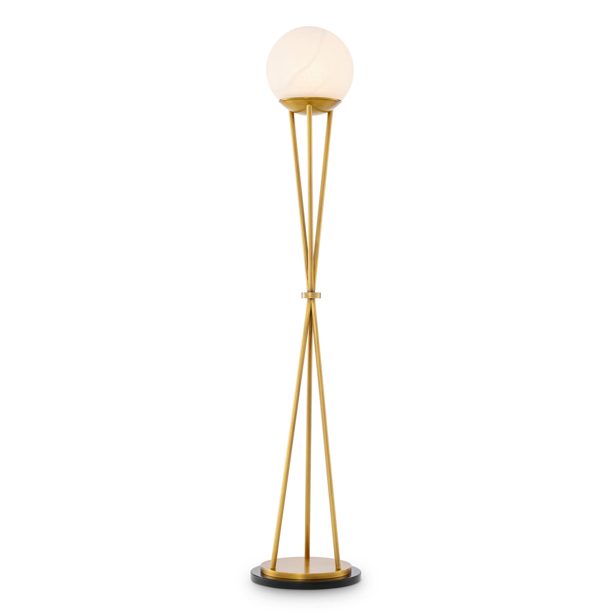 CDJ Floor Lamp Izzy antique brass finish alabaster by Eichholtz
