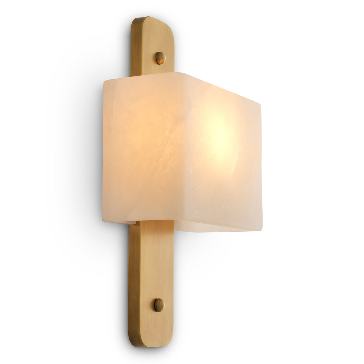 CDJ Wall Lamp Melbourne antique brass finish alabaster by Eichholtz