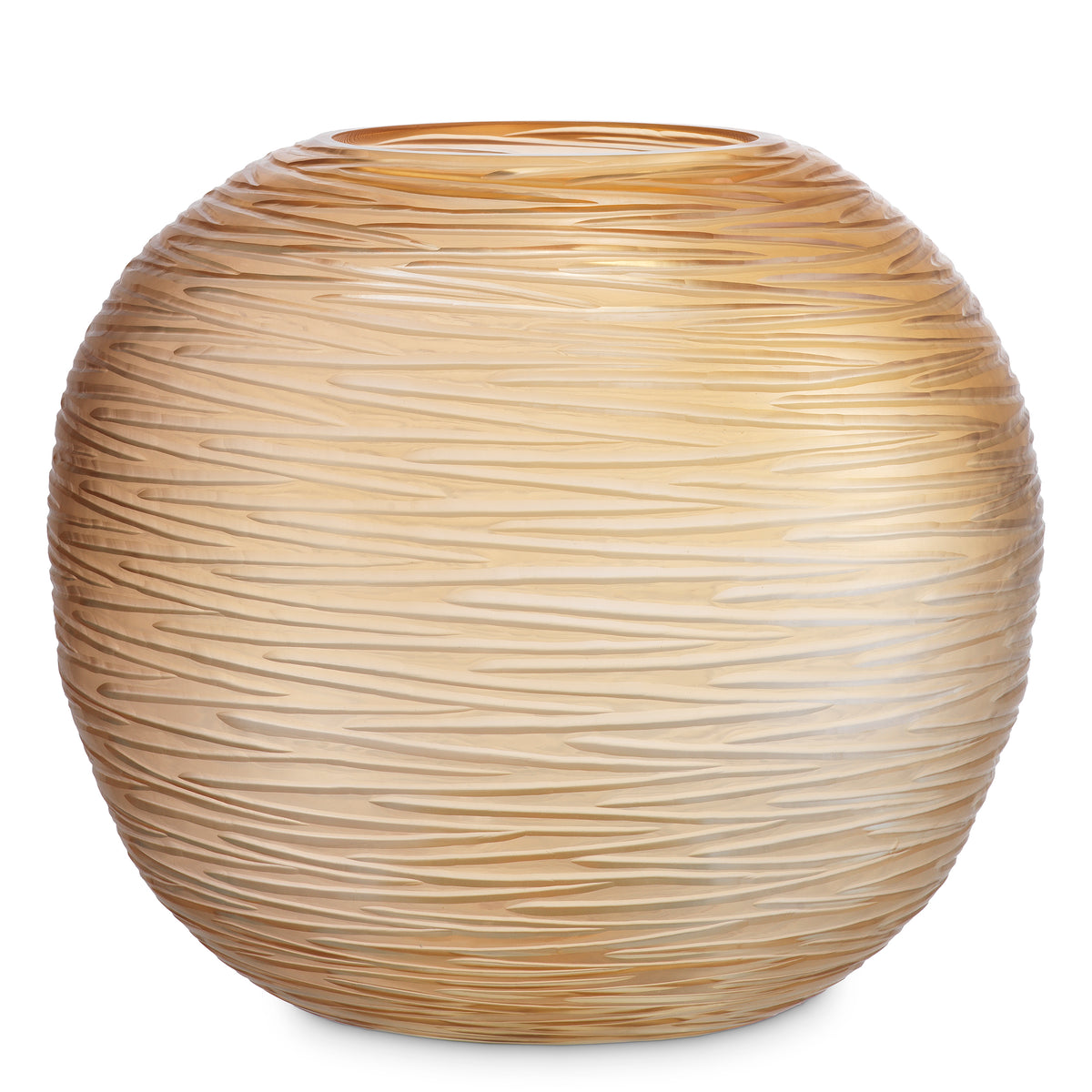 Vase Alessio S peach glass by Eichholtz