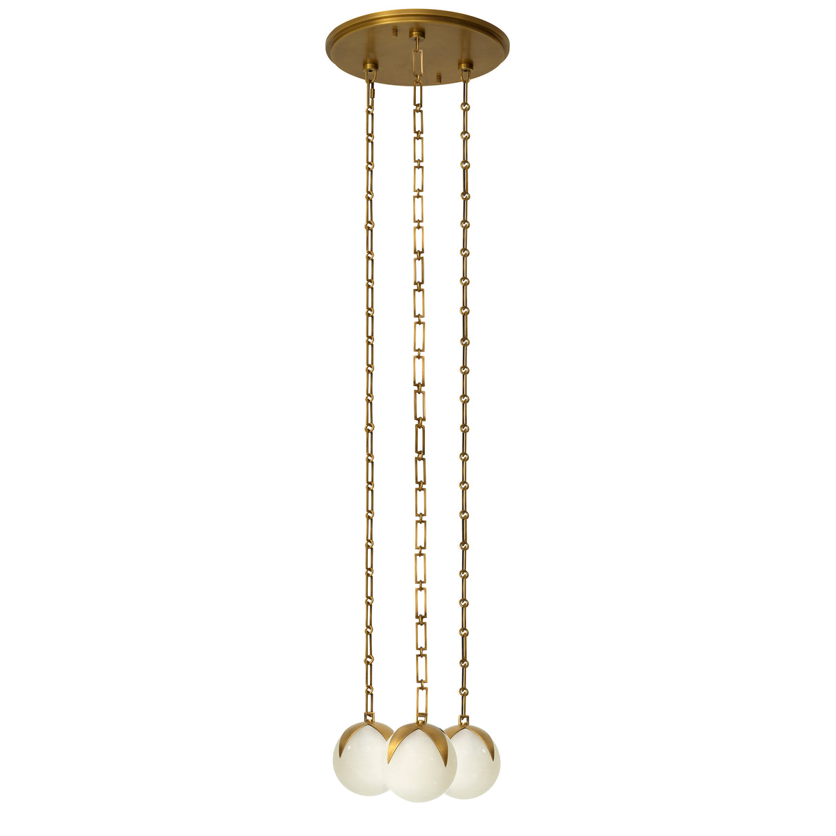 CDJ Chandelier Alesa S antique brass finish alabaster by Eichholtz