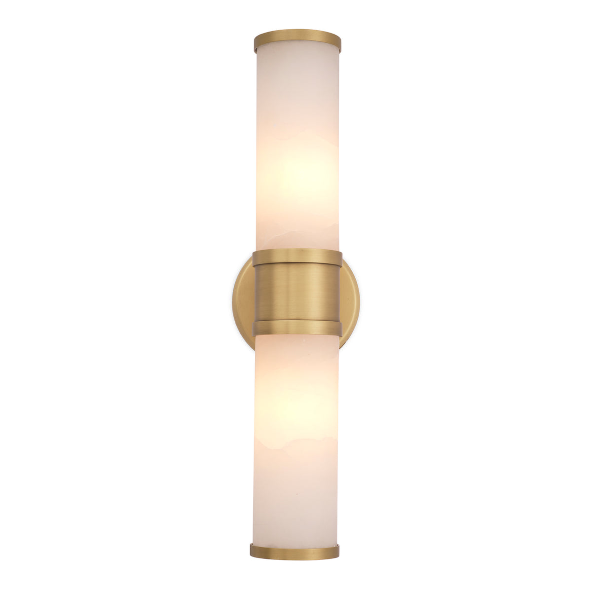 Wall Lamp Claridges Double antique brass finish alabaster by Eichholtz